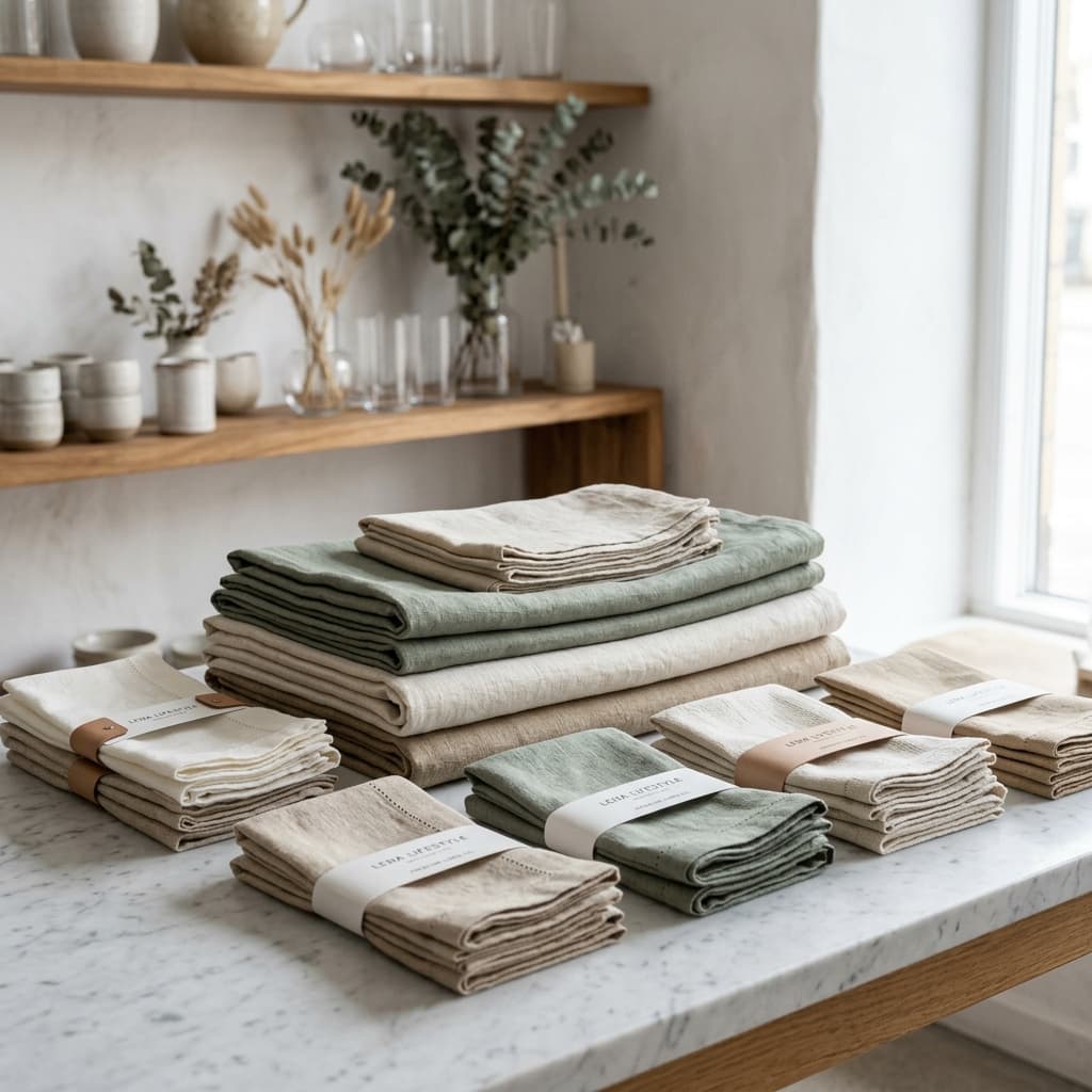 Camino de Mesa en Lino Rústico