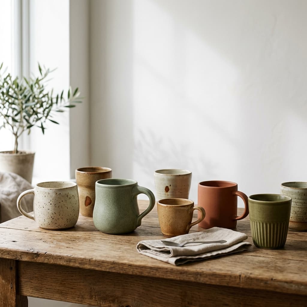 Taza Nórdica de Cerámica Mate